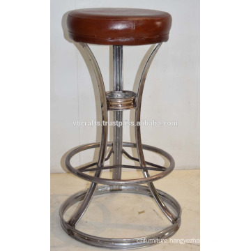 Industrial Bicycle Part Bar Stool Leather Seat